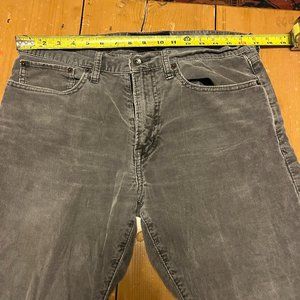 Lucky Brand Men's 121 Heritage Slim. Gray Corduroy Pants